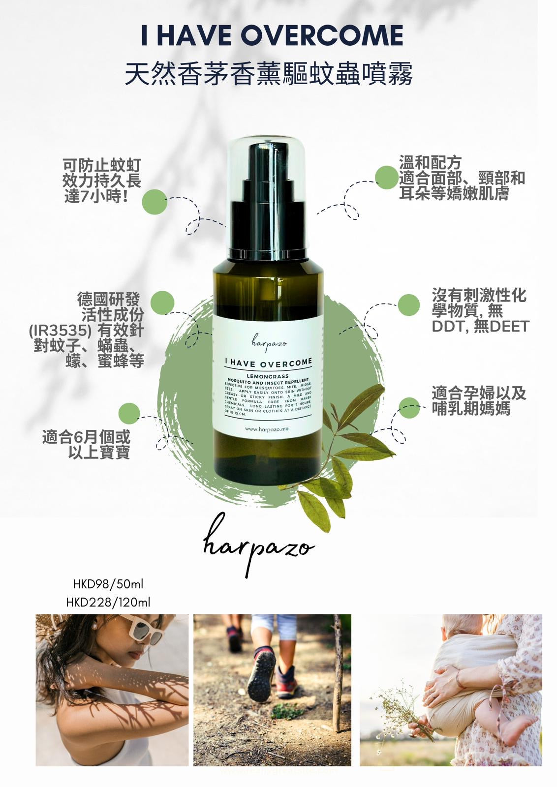 I HAVE OVERCOME 120ml Mosquito and Insects Repellent