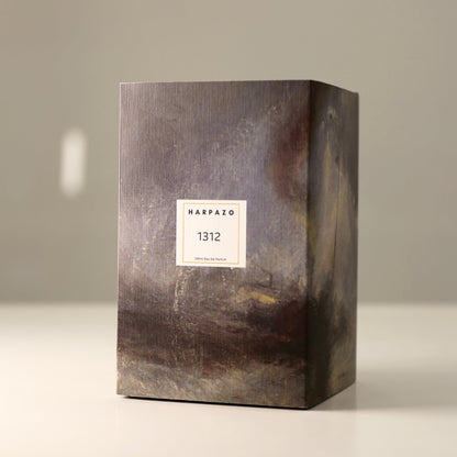 Dark textured box with a label on a light background