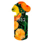 Harpazo perfume bottle cut out with floral design and number '1552' on a white background