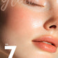 Close-up of a person's face with 'Glow' text and Harpazo product name.