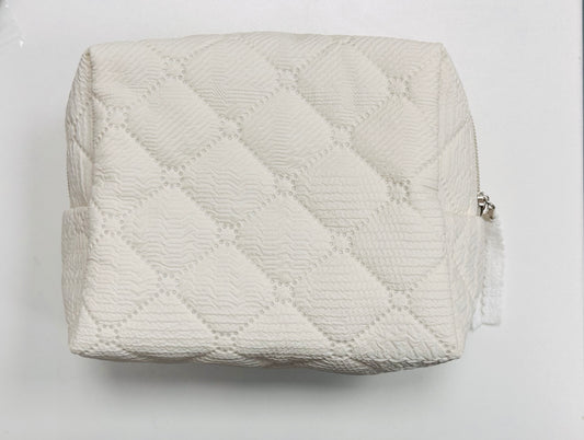 white Cosmetic Bag $44 (read to go set )