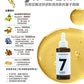 Harpazo skincare product with ingredients and benefits on a yellow background