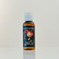 Harpazo T417 toner oil bottle with floral design on a light gray background