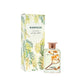 A glass reed diffuser bottle with a floral design and a rose gold cap, labeled 'HARPAZO' with the text 'SEEK AND YOU WILL FIND' on the front.