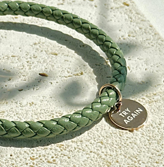 PRE ORDER| TRY AGAIN | Aromatic  Leather Bracelet