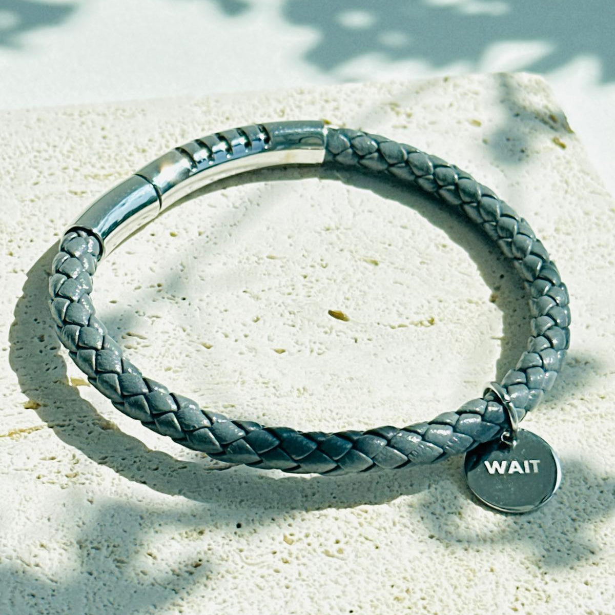 預購 | WAIT |芳香手工編織皮革手鍊