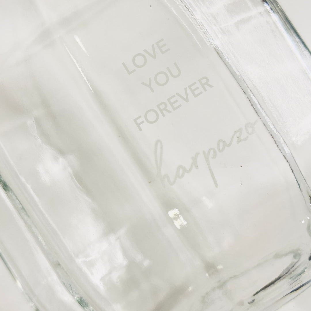 engraving service -diffuser glass vessel