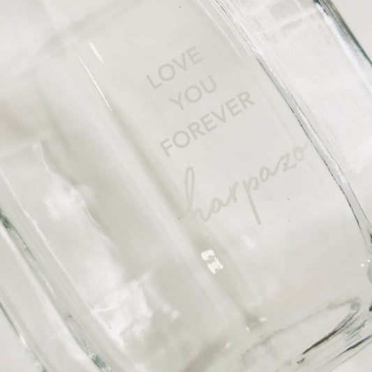 engraving service -diffuser glass vessel